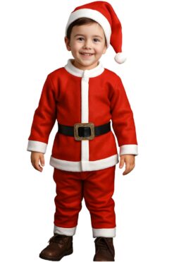 Άη Βασίλης Παιδική Στολή D4003 - ΚΟΚΚΙΝΟ, 11-12 Ετών