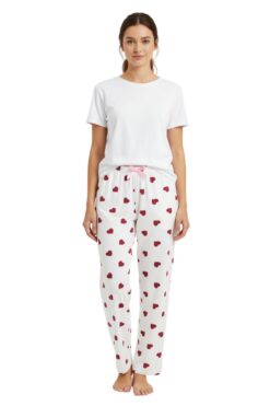 Γυναικείο Παντελόνι Πιτζάμας F5100 - ΛΕΥΚΟ, S-M