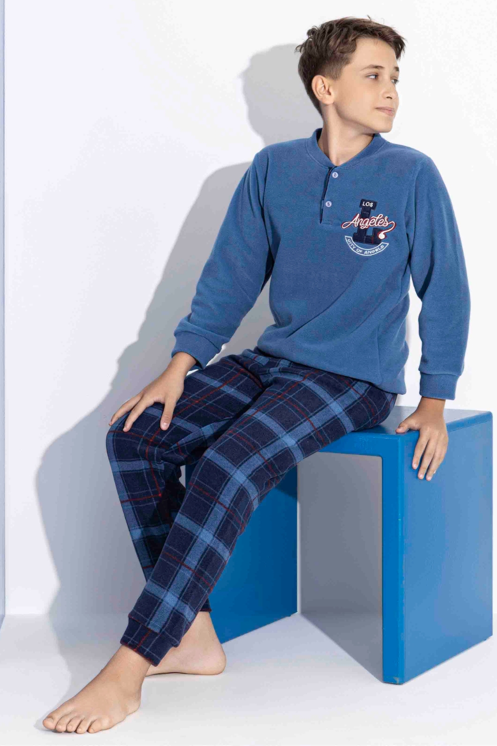 Παιδική Πιτζάμα Αγόρι Fleece 4148 - ΜΠΛΕ, 7 Ε - Image 2
