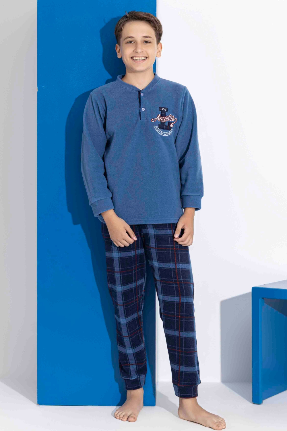Παιδική Πιτζάμα Αγόρι Fleece 4148 - ΜΠΛΕ, 7 Ε - Image 3