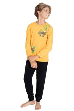 Παιδική Πιτζάμα Αγόρι Homewear W7411 - ΚΙΤΡΙΝΟ, 8 Ετών