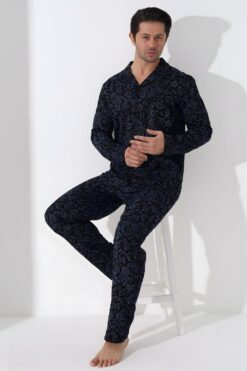 Alternative view of Ανδρική Πιτζάμα Με Κουμπιά 0276 - ΠΟΛΥΧΡΩΜΟ, XXL