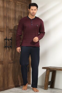 Ανδρική Πιτζάμα Βαμβακερή 4035 - ΠΟΛΥΧΡΩΜΟ, M