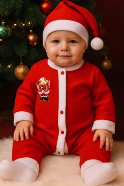 Alternative view of Χριστουγεννιάτικο Φορμάκι 4009 - ΚΟΚΚΙΝΟ, 0-3 Μηνών