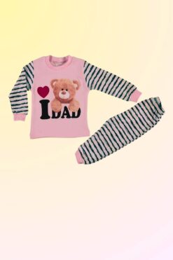 Παιδική Πιτζάμα Love Dad Για Κορίτσι 1278 - ΡΟΖ, 9 Μηνών