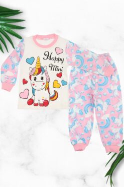 Παιδική Πιτζάμα Unicorn Για Κορίτσι 1605 - ΡΟΖ, 9 Μηνών