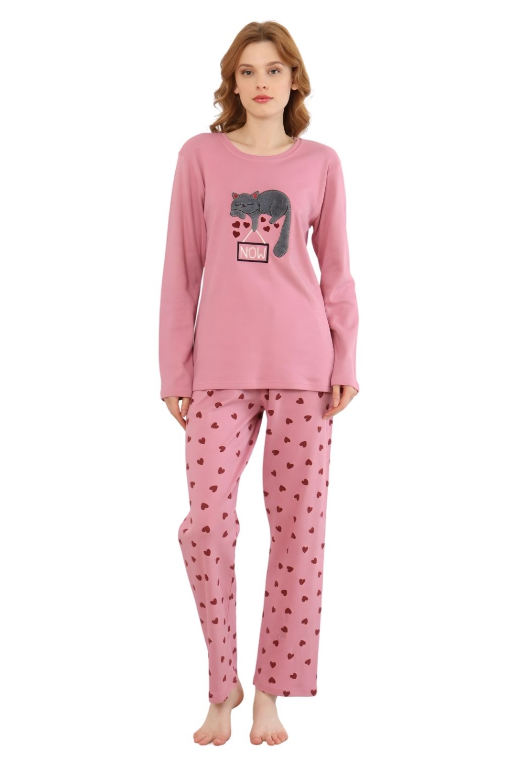 Πιτζάμα Γυναικεία Homewear 0419 - ΤΡΙΑΝΤΑΦΥΛΛΙ, S-M - Image 6