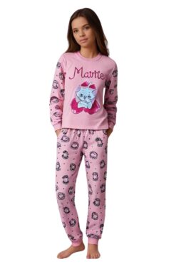 Alternative view of Πιτζάμα Παιδική Για Κορίτσι 1474 - ΡΟΖ, 9 Μηνών