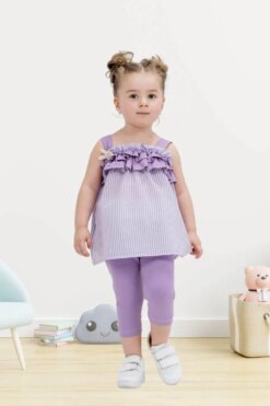 Alternative view of Βρεφικό Σετ Φόρεμα Παντελόνι 01-2023104 - ΚΟΡΑΛΙ, 6 Μηνών