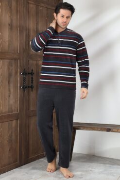 Ανδρική Πιτζάμα Fleece 0615 - ΑΝΘΡΑΚΙ, M