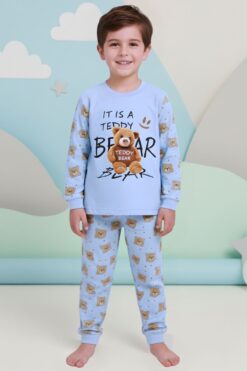Παιδική Πιτζάμα Αγόρι D4078 - ΓΑΛΑΖΙΟ, 4 Ετών