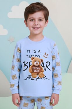 Alternative view of Παιδική Πιτζάμα Αγόρι D4078 - ΓΑΛΑΖΙΟ, 4 Ετών