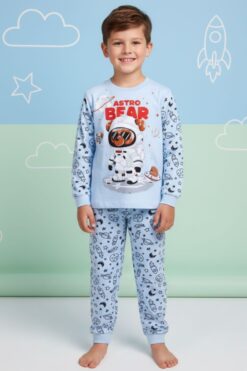 Παιδική Πιτζάμα Αγόρι G4106 - ΓΑΛΑΖΙΟ, 4 Ετών