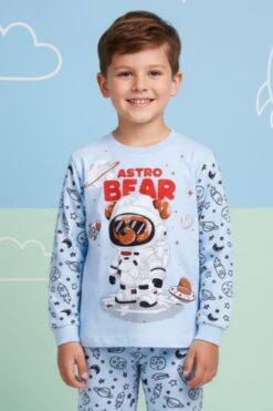 Alternative view of Παιδική Πιτζάμα Αγόρι G4106 - ΓΑΛΑΖΙΟ, 4 Ετών