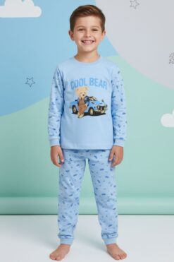 Παιδική Πιτζάμα Αγόρι S4088 - ΓΑΛΑΖΙΟ, 3 Ετών
