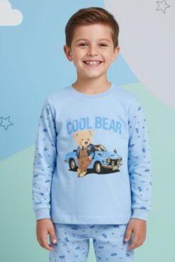 Alternative view of Παιδική Πιτζάμα Αγόρι S4088 - ΓΑΛΑΖΙΟ, 3 Ετών
