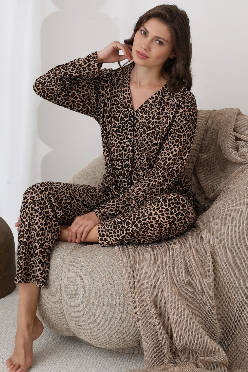 Πιτζάμα Γυναικεία Homewear 2276 - ΛΕΟΠΑΡ, S-M - Image 2