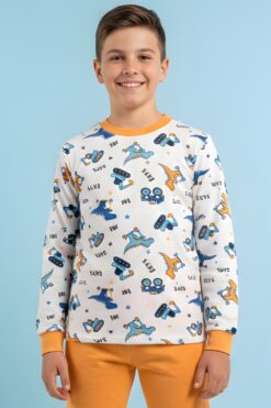 Alternative view of Πιτζάμα Παιδική Αγόρι C0795 - ΚΙΤΡΙΝΟ, 9 Ετών