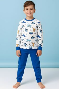 Πιτζάμα Παιδική Αγόρι L0795 - ΜΠΛΕ, 2 Ετών