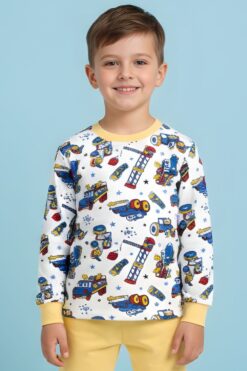 Alternative view of Πιτζάμα Παιδική Για Αγόρι S0795 - ΚΙΤΡΙΝΟ, 3 Ετών