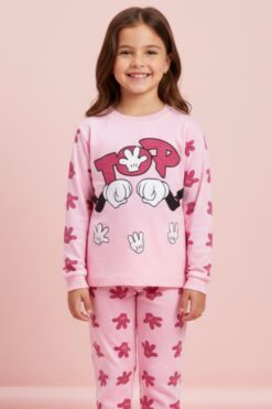 Alternative view of Παιδική Πιτζάμα Για Κορίτσι 3608 - ΡΟΖ, 3 Ετών
