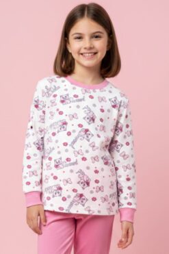 Alternative view of Πιτζάμα Παιδική Κορίτσι V0695 - ΡΟΖ, 5 Ετών