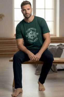 Alternative view of Ανδρική Πιτζάμα Sleep in Style 2806 - ΠΡΑΣΙΝΟ, XXL