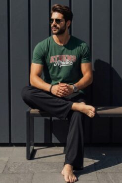 Alternative view of Ανδρική Πιτζάμα Sleep in Style 2813 - ΠΡΑΣΙΝΟ, L