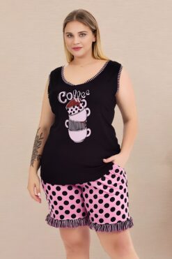 Alternative view of Γυναικεία Πιτζάμα Αμάνικη Με Σορτς 10431 - ΠΟΛΥΧΡΩΜΟ, XXL