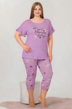 Γυναικεία Πιτζάμα Κάπρι Κοντό Μανίκι 10643 - ΛΙΛΑ, XXL