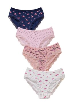 Alternative view of Γυναικεία Slip Βαμβακερά 4Pack 1507 - ΠΟΛΥΧΡΩΜΟ, 3XL