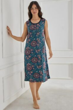 Γυναικείο Νυχτικό Viscose Floral W40121 - ΠΕΤΡΟΛ, S-M