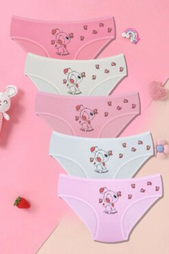 Alternative view of Παιδικά Κιλοτάκια Κορίτσι 5Pack G0217 - ΠΟΛΥΧΡΩΜΟ, 10 Ετών