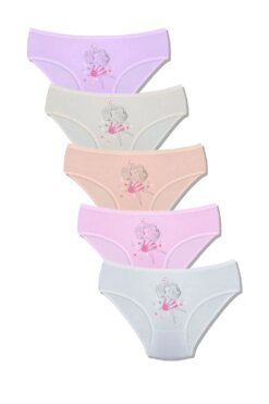 Παιδικά Κιλοτάκια Κορίτσι 5Pack J0217 - ΠΟΛΥΧΡΩΜΟ, 10 Ετών