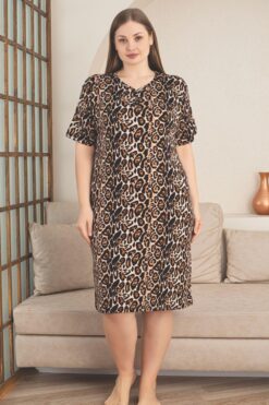 Γυναικείο Φόρεμα Homewear D5256 - ΛΕΟΠΑΡ, 3XL