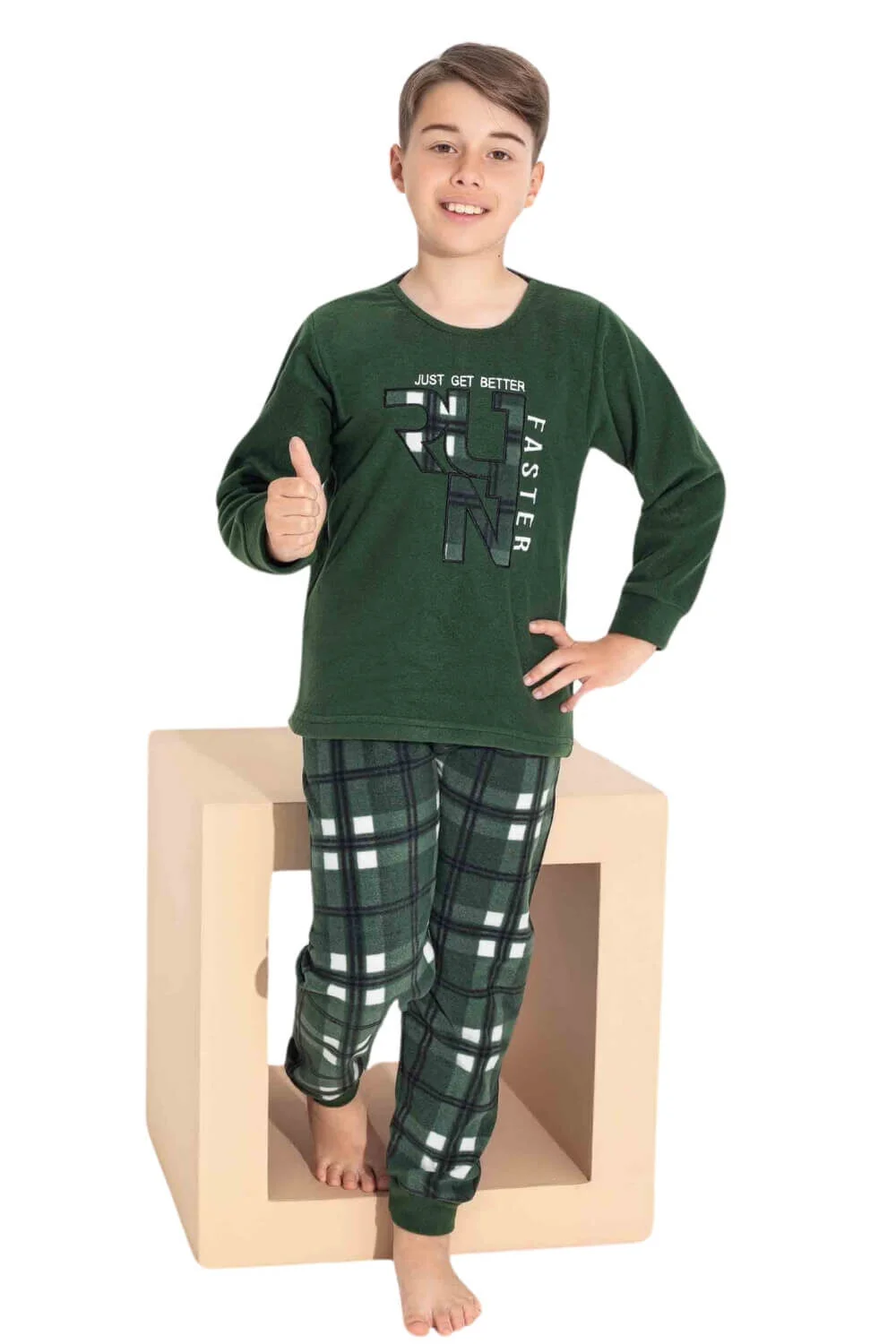 Παιδική Πιτζάμα Για Αγόρι Fleece W3701 - ΚΥΠΑΡΙΣΣΙ, 7 Ε