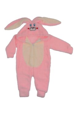 Παιδική Πιτζάμα Ολόσωμη Fleece Rabbit R5133 - ΡΟΖ, 1 Ε