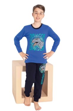 Πιτζάμα Παιδική Για Αγόρι Homewear Dinosaur C7302 - ΜΠΛΕ, 3 Ε