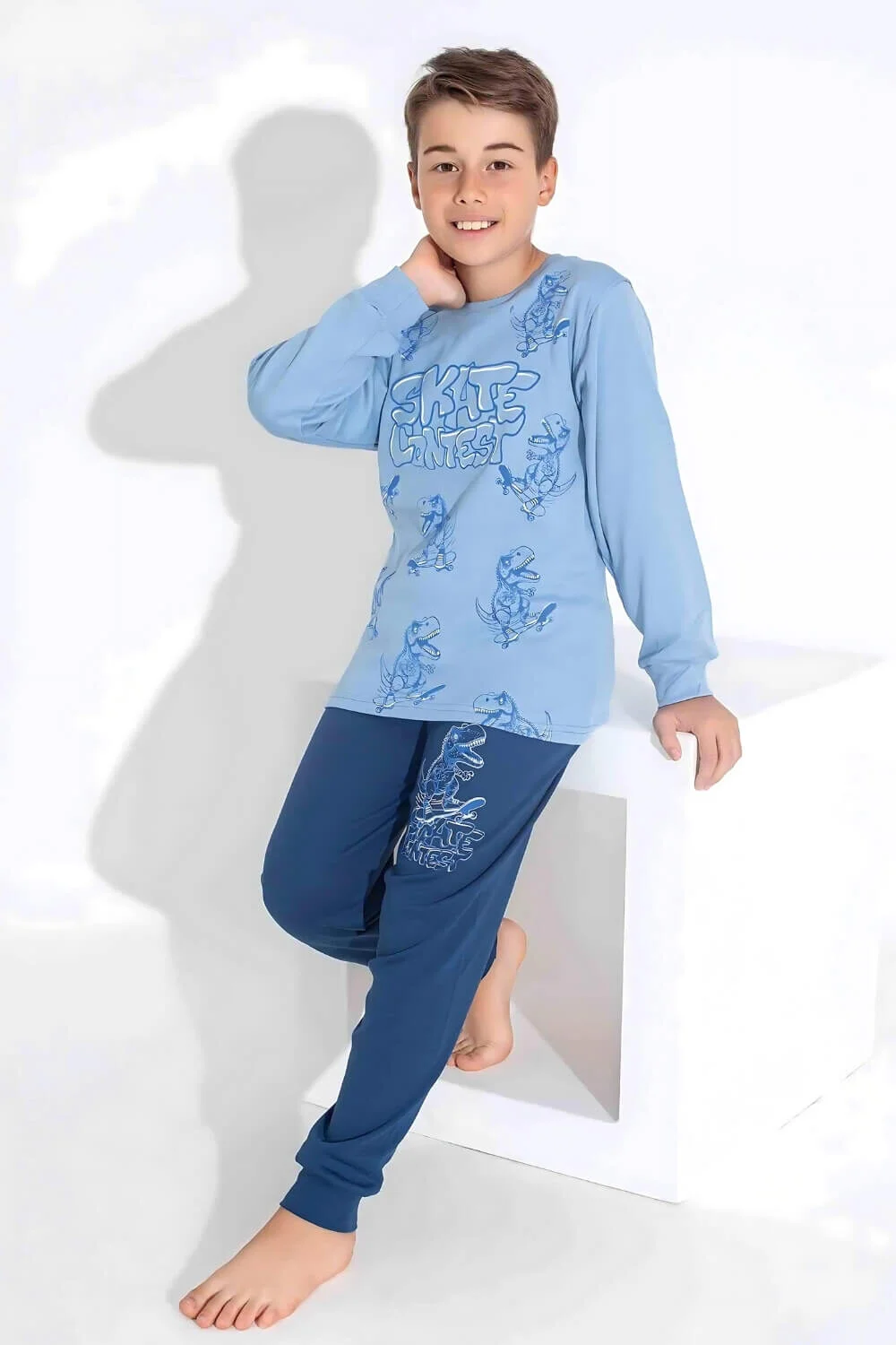 Πιτζάμα Παιδική Για Αγόρι Homewear J3741 - ΓΑΛΑΖΙΟ, 3 Ε - Image 2