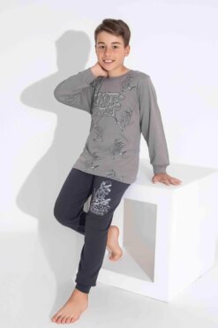 Alternative view of Πιτζάμα Παιδική Για Αγόρι Homewear V3741 - ΑΝΘΡΑΚΙ, 3 Ε
