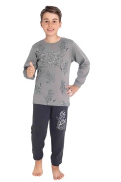 Πιτζάμα Παιδική Για Αγόρι Homewear V3741 - ΑΝΘΡΑΚΙ, 3 Ε