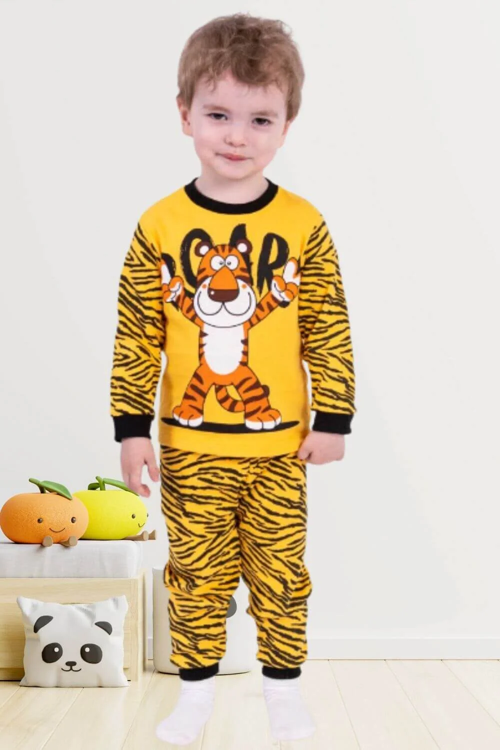 Πιτζάμα Παιδική Tiger Unisex 1480 - ΚΙΤΡΙΝΟ, 9-12 Μ - Image 5