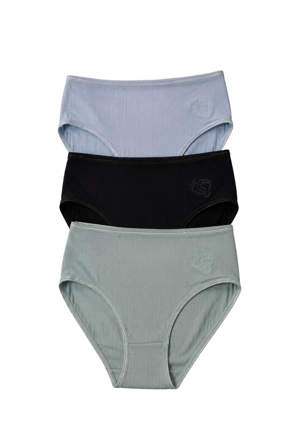 Γυναικεία Βαμβακερά Σλιπ σε Μεγάλα Μεγέθη 3Pack D6709 - ΠΟΛΥΧΡΩΜΟ, 3XL - Image 2