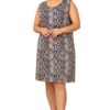 Γυναικείο Plus Size Νυχτικό Αμάνικο με Animal Print R5298 - ANIMAL, XXL - Image 4